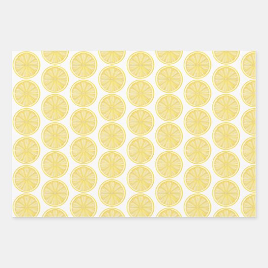 Lemon Slice Amalfi Küste Party Geschenkpapier Set (Vorderseite)