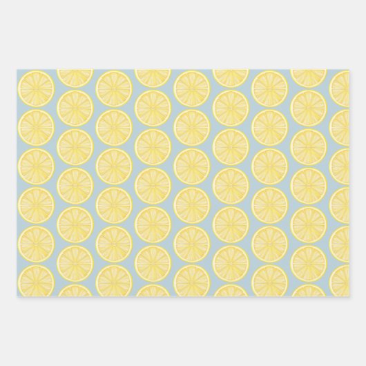 Lemon Slice Amalfi Küste Party Geschenkpapier Set (Vorderseite)