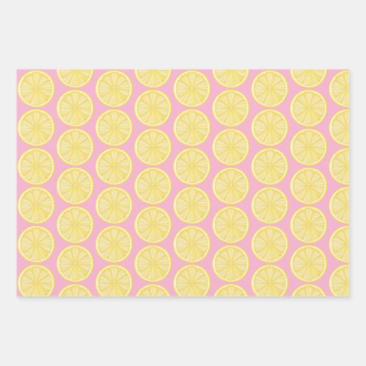 Lemon Slice Amalfi Küste Party Geschenkpapier Set (Vorderseite 3)