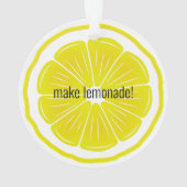 Lemon Slice Citrus Design Akrylendekoration Ornament (Rückseite)