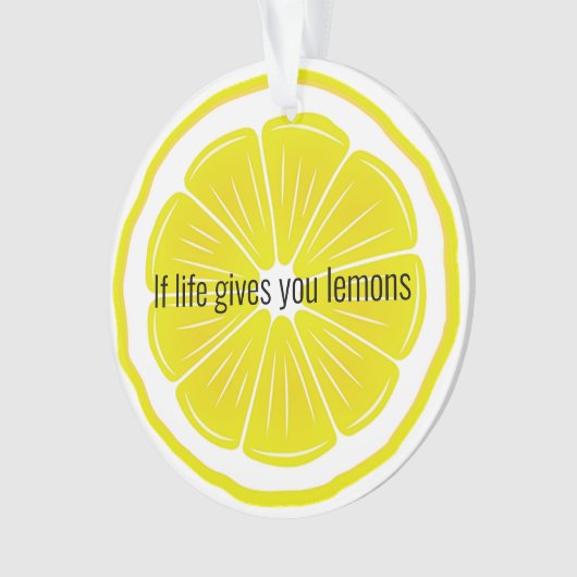 Lemon Slice Citrus Design Akrylendekoration Ornament (Vorderseite)