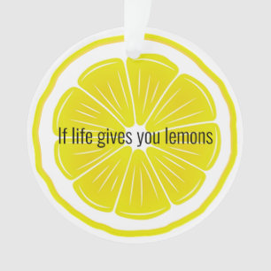 Lemon Slice Citrus Design Akrylendekoration Ornament