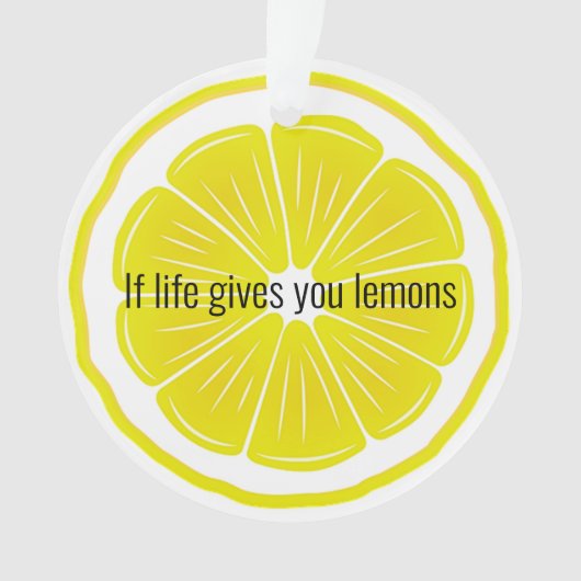 Lemon Slice Citrus Design Akrylendekoration Ornament (Vorderseite)