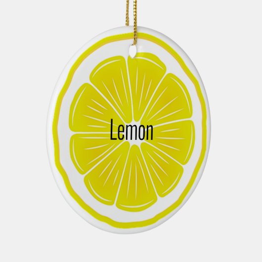 Lemon Slice Citrus Keramik Ornament (Rechts)