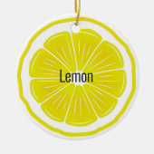 Lemon Slice Citrus Keramik Ornament (Vorne)