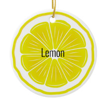 Lemon Slice Citrus Keramik Ornament