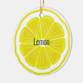 Lemon Slice Citrus Keramik Ornament (Links)