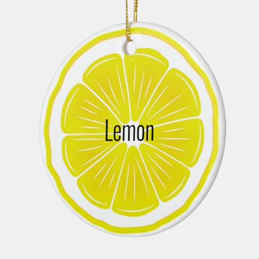 Lemon Slice Citrus Keramik Ornament (Links)