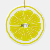 Lemon Slice Citrus Keramik Ornament (Hinten)