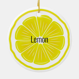 Lemon Slice Citrus Keramik Ornament