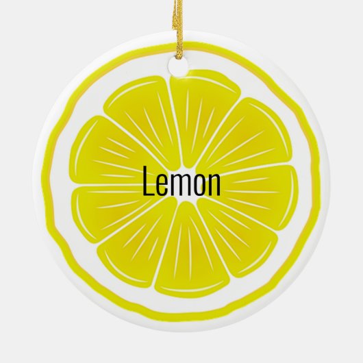 Lemon Slice Citrus Keramik Ornament (Hinten)