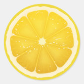 Lemon Slice Classic Round Sticker (Vorderseite)