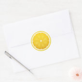 Lemon Slice Classic Round Sticker (Umschlag)