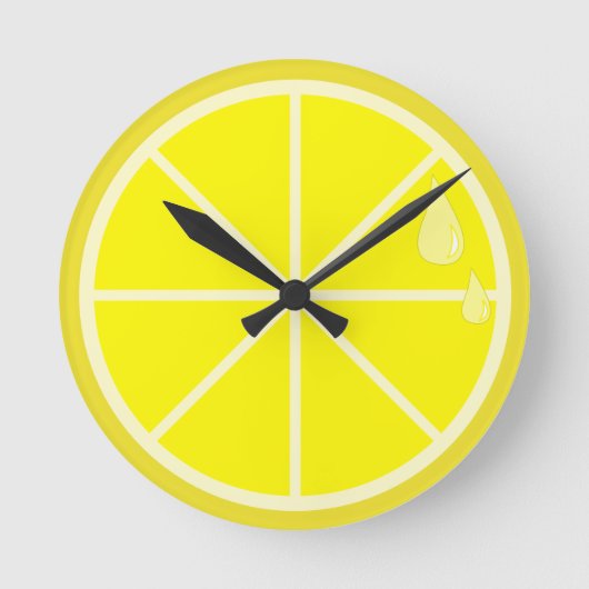 Lemon Slice Clock Runde Wanduhr (Vorderseite)