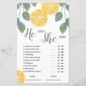 Lemon Slice Er sagte, sie sagte Bridal Game (Vorderseite)