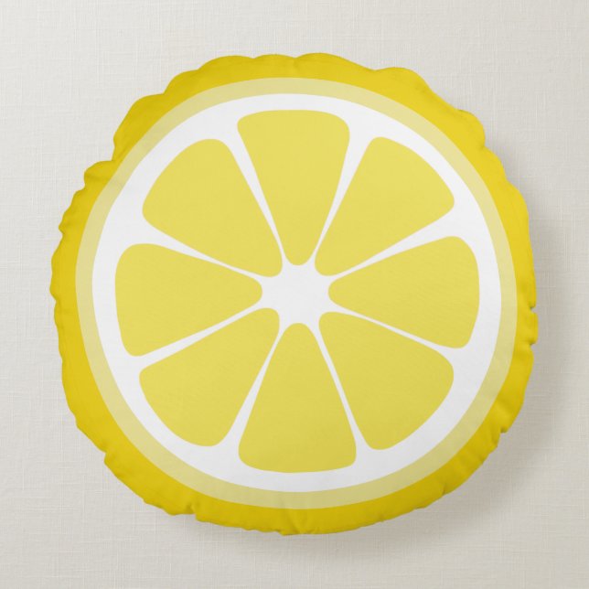 Lemon Slice Food Pillow Rundes Kissen (Vorderseite)