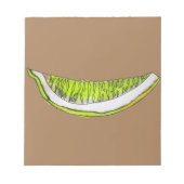 Lemon Slice Frucht Aquarellbild Notizblock (Vorderseite)