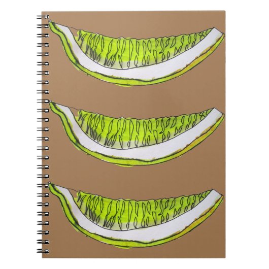 Lemon Slice Frucht Aquarellbild Notizblock (Vorderseite)