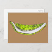 Lemon Slice Frucht Aquarellbild Postkarte (Vorne/Hinten)