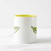 Lemon Slice Frucht Aquarellbild Zweifarbige Tasse (Mittel)