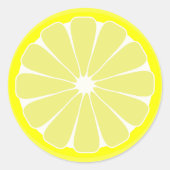 Lemon Slice Fruchtkleber Runder Aufkleber (Vorderseite)