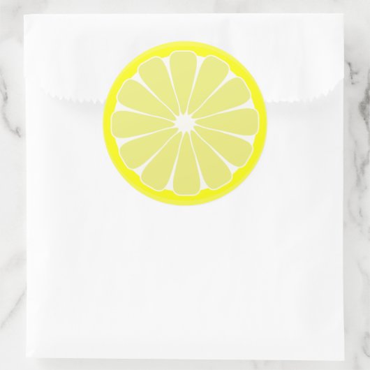 Lemon Slice Fruchtkleber Runder Aufkleber (Tasche)