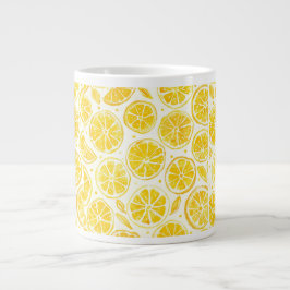 Lemon Slice Full Pattern Bright Yellow Kitchen Mug Jumbo-Tasse