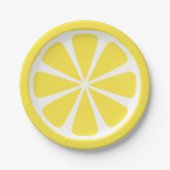 Lemon Slice Gelb Sommer Party Papierplatte Pappteller (Vorderseite)