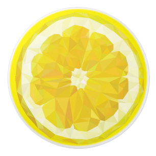 Lemon Slice Geometric Design Fruit Keramikknauf