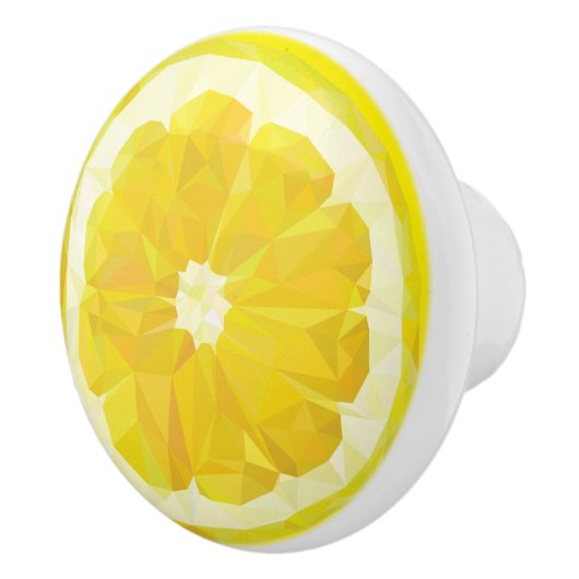 Lemon Slice Geometric Design Fruit Keramikknauf (Rechts)
