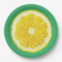 Lemon Slice Geometric Design Fruit Pappteller