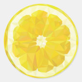 Lemon Slice Geometric Design Fruit Runder Aufkleber (Vorderseite)
