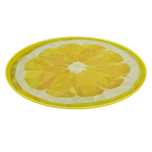 Lemon Slice Geometric Design Fruit  Schneidebrett (Ecke)