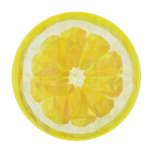 Lemon Slice Geometric Design Fruit  Schneidebrett