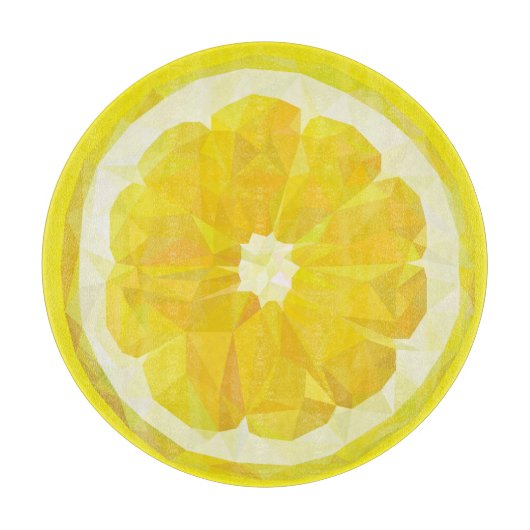 Lemon Slice Geometric Design Fruit  Schneidebrett (Vorderseite)