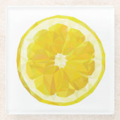 Lemon Slice Geometric Design Glasuntersetzer (Vorderseite)