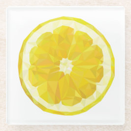 Lemon Slice Geometric Design Glasuntersetzer