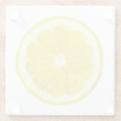 Lemon Slice Geometric Design Glasuntersetzer (Rückseite)