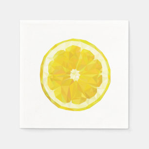 Lemon Slice Geometric Design Napkins Serviette