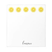 Lemon Slice Geometric Design Notizblock (Vorderseite)