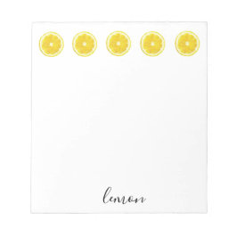 Lemon Slice Geometric Design Notizblock