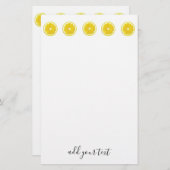Lemon Slice Geometric Yellow fruit Briefpapier (Vorne/Hinten)