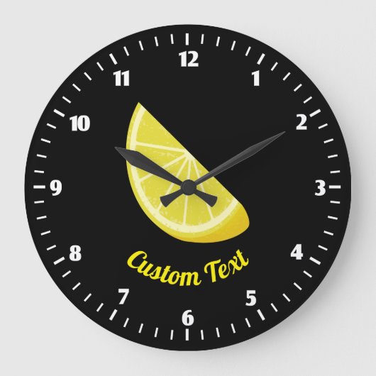 Lemon Slice Große Wanduhr (Vorderseite)