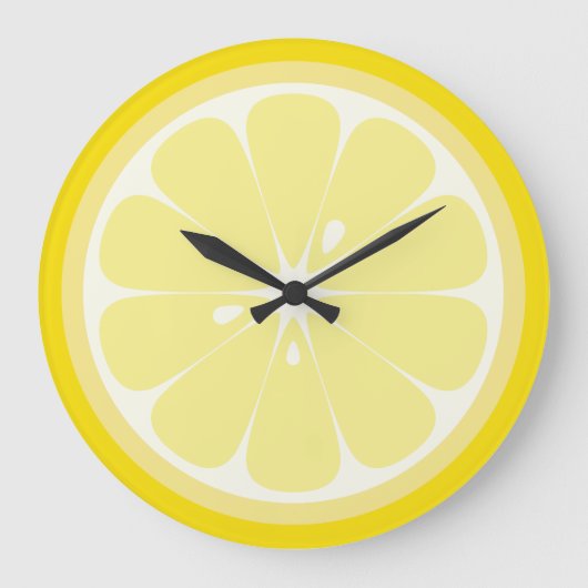 Lemon Slice Große Wanduhr (Vorderseite)