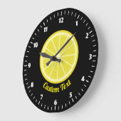 Lemon Slice Große Wanduhr (Winkel)