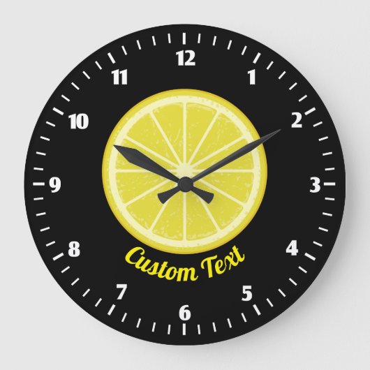 Lemon Slice Große Wanduhr (Vorderseite)