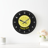 Lemon Slice Große Wanduhr (Zuhause)