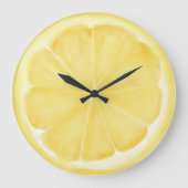Lemon Slice Große Wanduhr (Vorderseite)