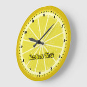 Lemon Slice Große Wanduhr (Winkel)