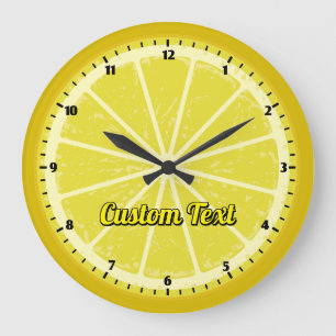 Lemon Slice Große Wanduhr